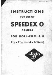 Agfa Speedex 0 manual. Camera Instructions.